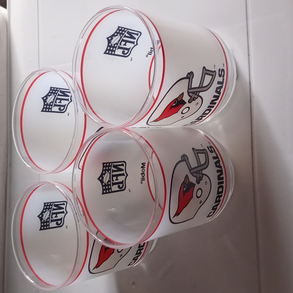 Vintage NFL St. Louis Football Cardinals Drinking Glasses Set Of 4